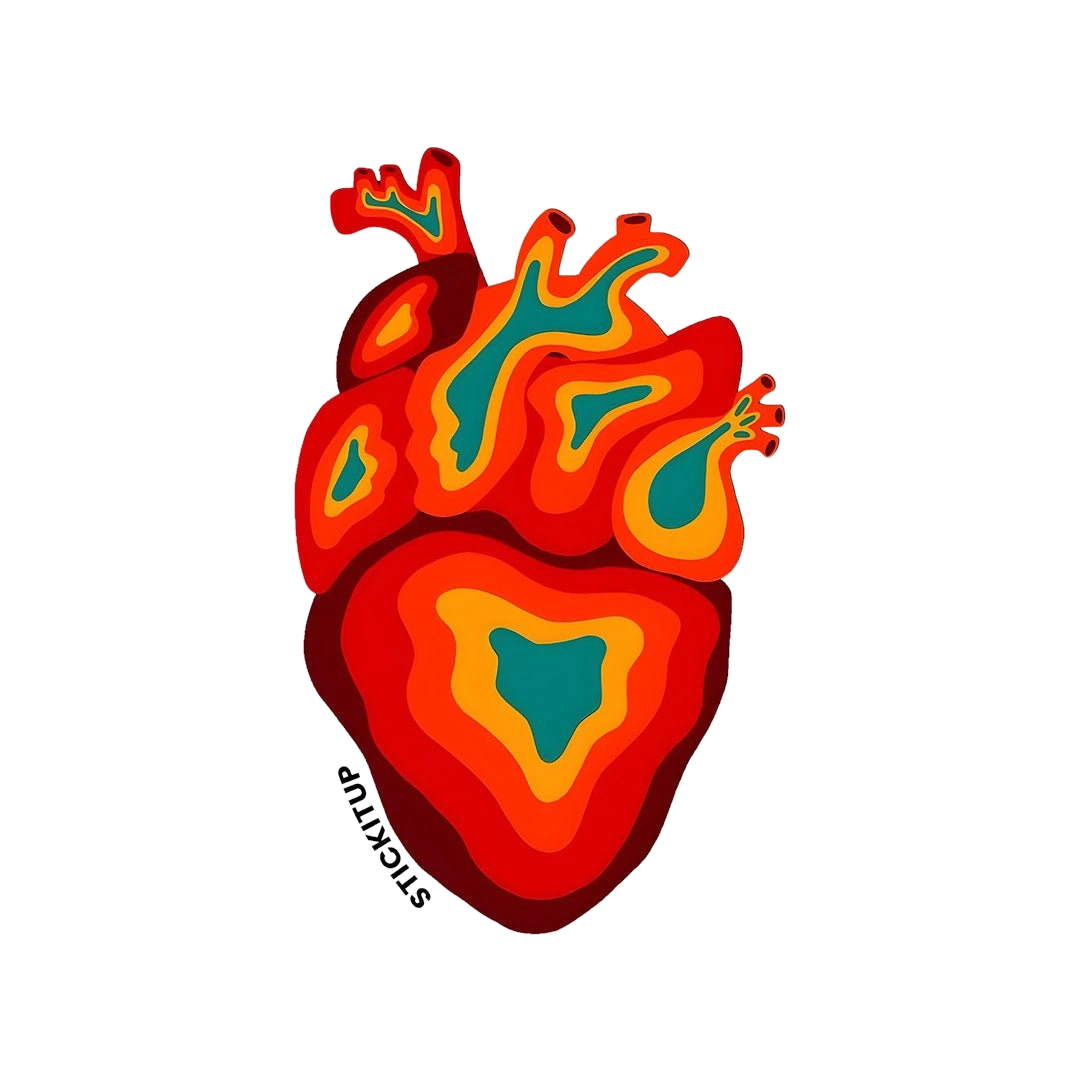 HEART ON FIRE Sticker